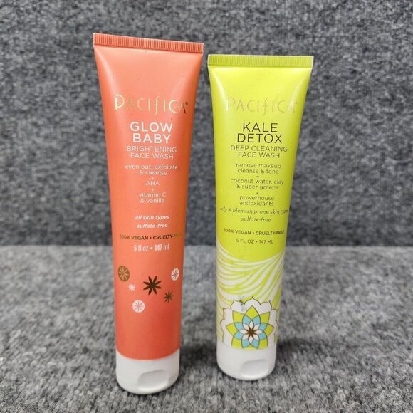 2 Pacifica Beauty Deep Cleansing Brightening Face Wash  Kale Detox Glow Baby 5Oz - Picture 1 of 7